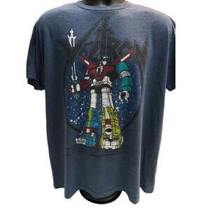Vintage‎ Voltron Defender of the Universe Anime Blue XL  t-shirt graphic Tee
